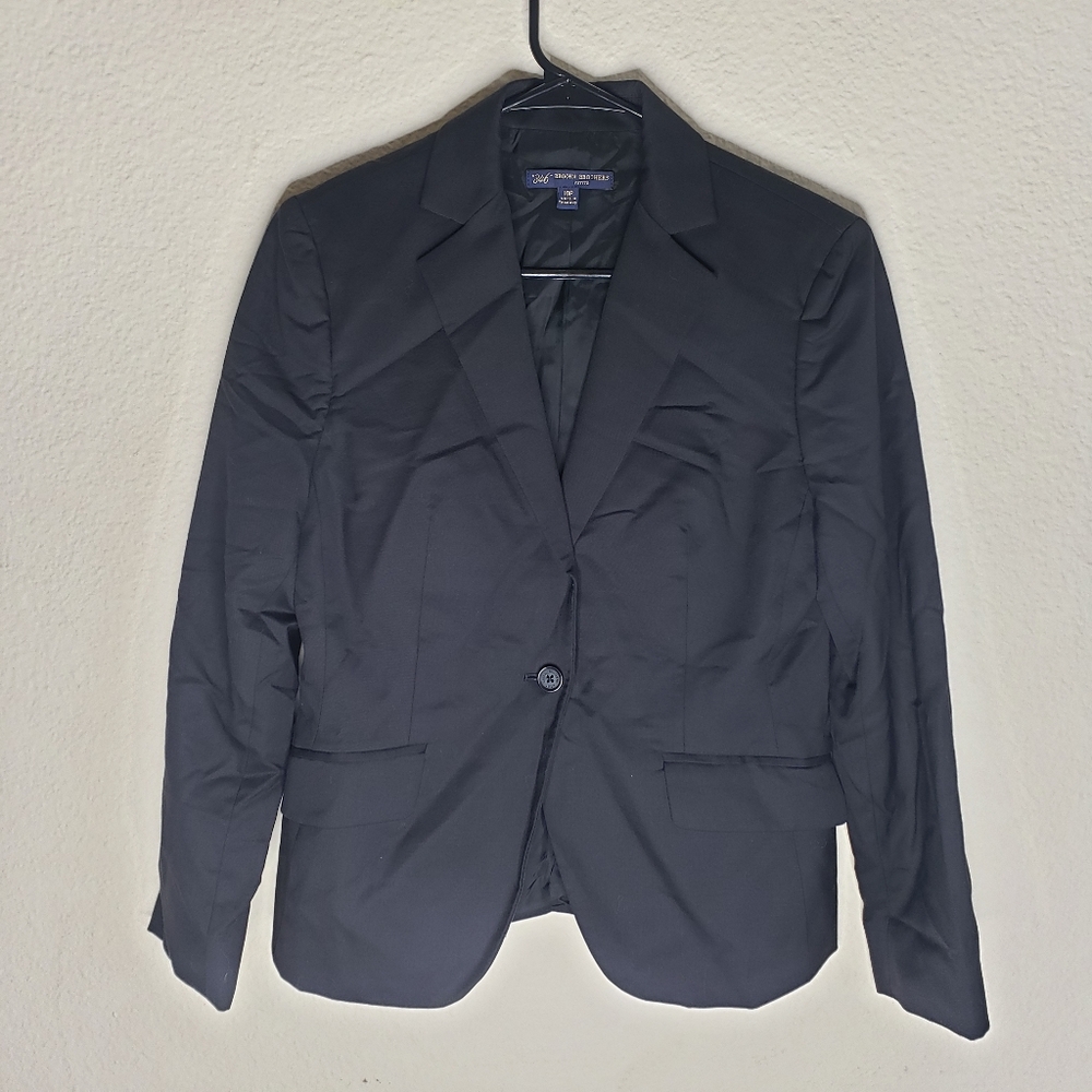 Brooks Brothers 346 Black Wool Blazer